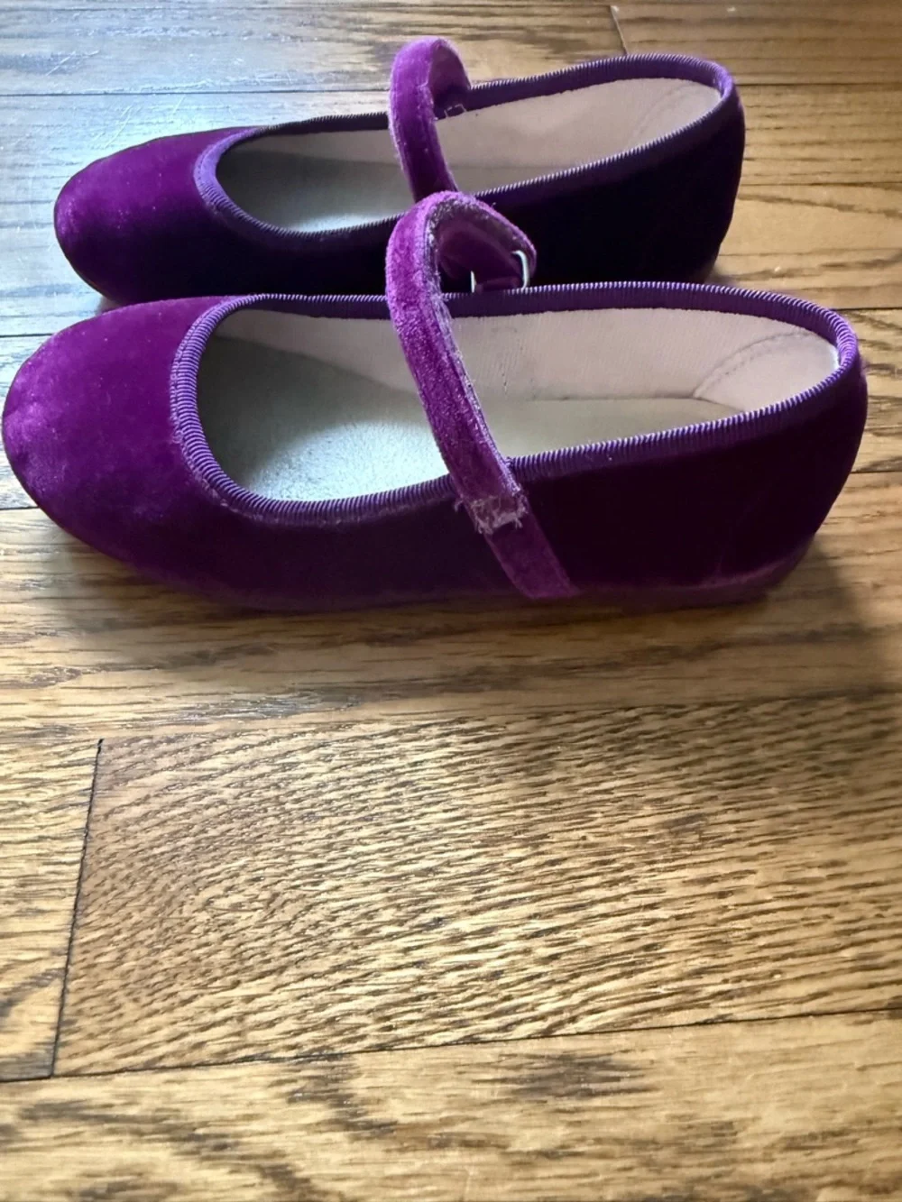Childrenchic Purple Velvet Mary Jane Shoes EU 28 US 11 Girls